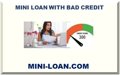MINI LOAN WITH BAD CREDIT