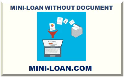 SMALL LOAN WITHOUT DOCUMENT