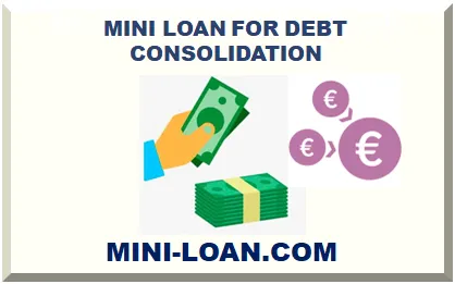 SMALL LOAN FOR DEBT CONSOLIDATION